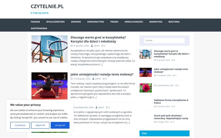 Skjermbilde av czytelnie.pl