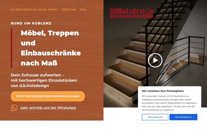 Screenshot of d-b-holzdesign.de