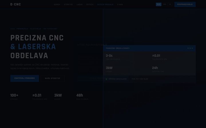 Screenshot stránky d-cnc.eu