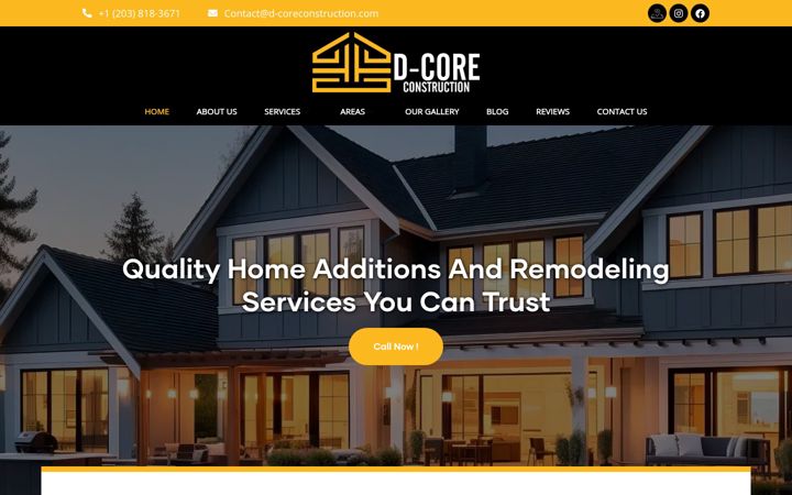 Screenshot of d-coreconstruction.com