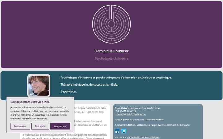 Екранна снимка на d-couturier.be