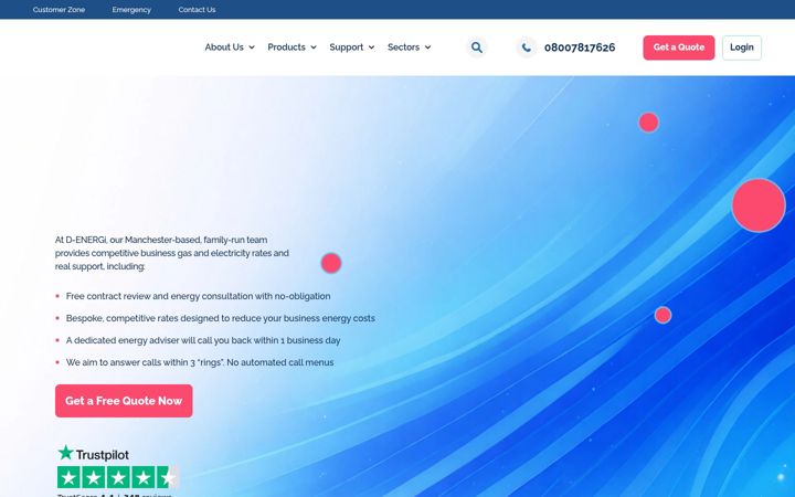 Screenshot of d-energi.com