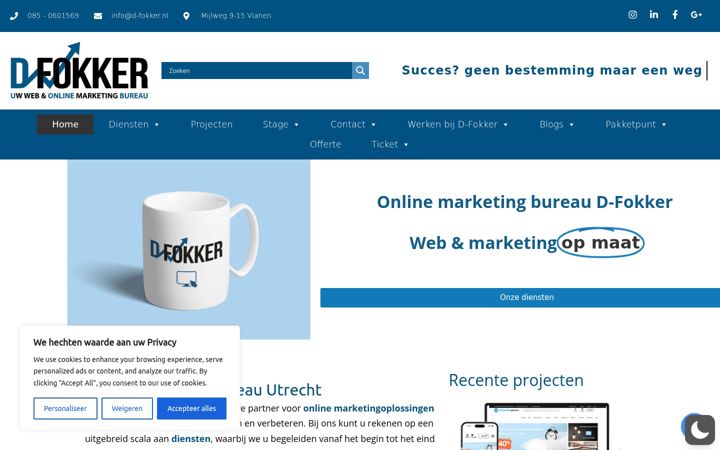 Screenshot ta' d-fokker.nl