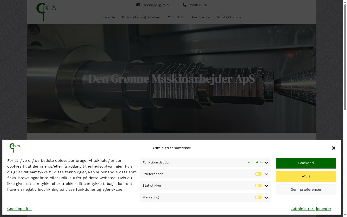 Screenshot tal-banner tal-kunsens muri qabel kwalunkwe interazzjoni