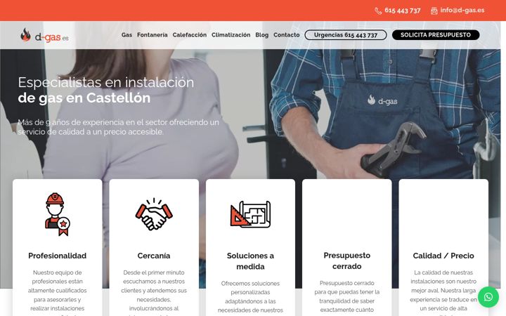Screenshot of d-gas.es
