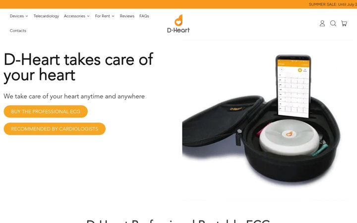 Skærmbillede af d-heartcare.com