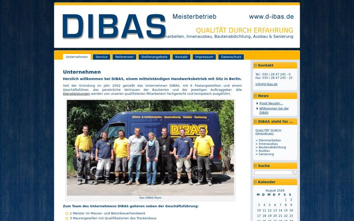 Screenshot of d-ibas.de
