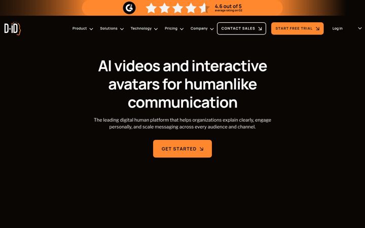 Screenshot stránky d-id.com