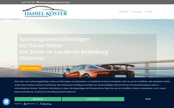 Screenshot of d-k-sportwagen-versicherung.de