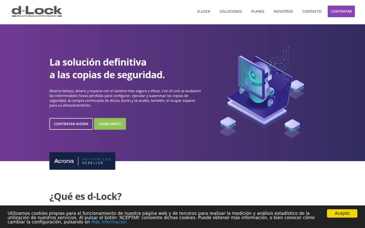 Captură de ecran a d-lock.net