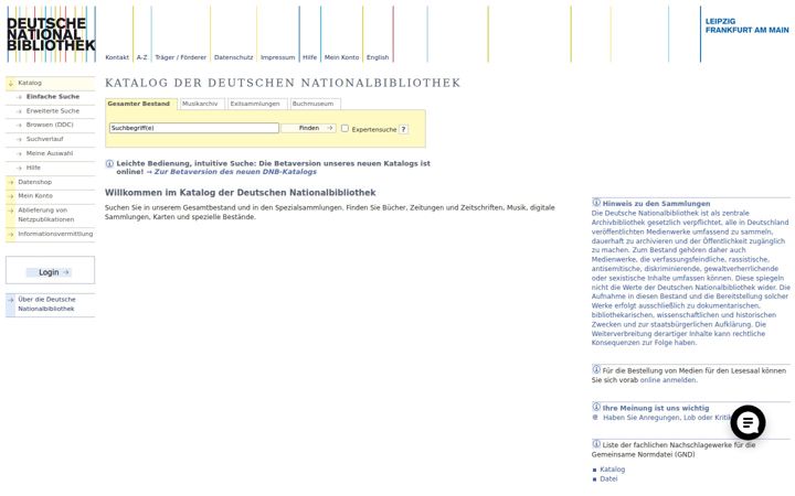 Skjermbilde av d-nb.info