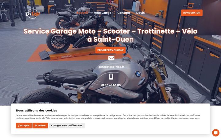 Snímek obrazovky d-ride.fr