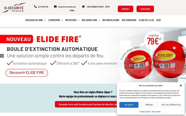 Screenshot of d-securite-incendie.com