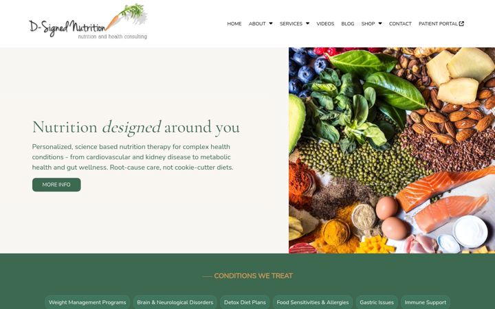 Screenshot of d-signednutrition.com