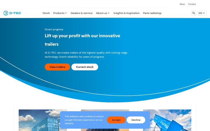 Screenshot of d-tec.nl