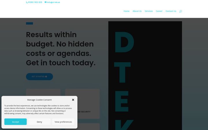 Captura de pantalla de d-tek.uk