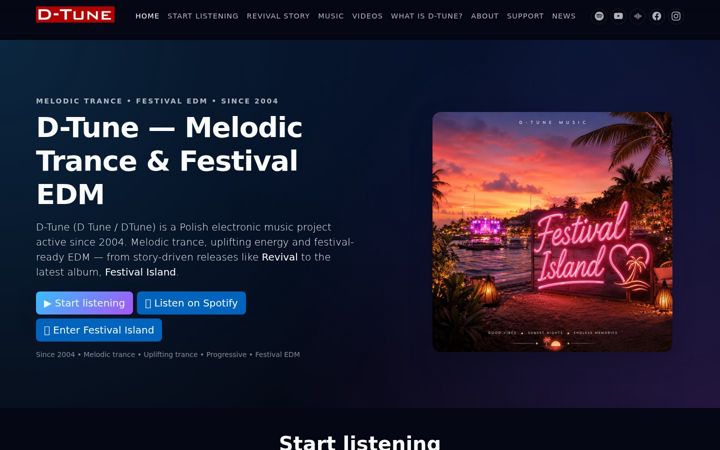 Screenshot of d-tune.pl