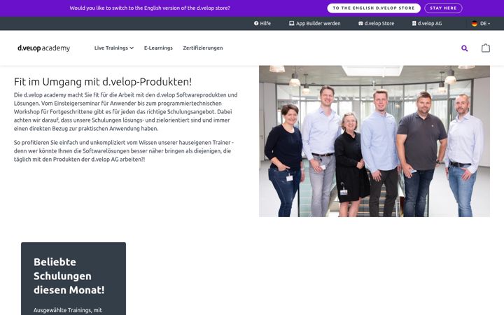 Skærmbillede af d-velop.cloud