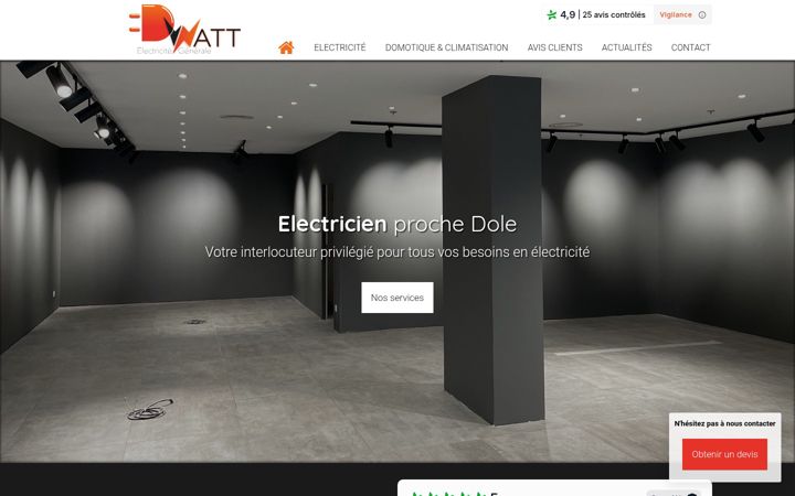 Screenshot of d-watt-elecricite.fr