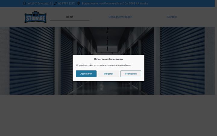 Screenshot of d10storage.nl