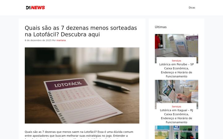 Screenshot of d1news.com.br