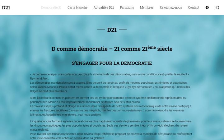 Screenshot van d21.be