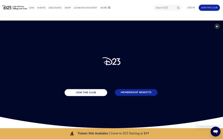 Screenshot of d23.com