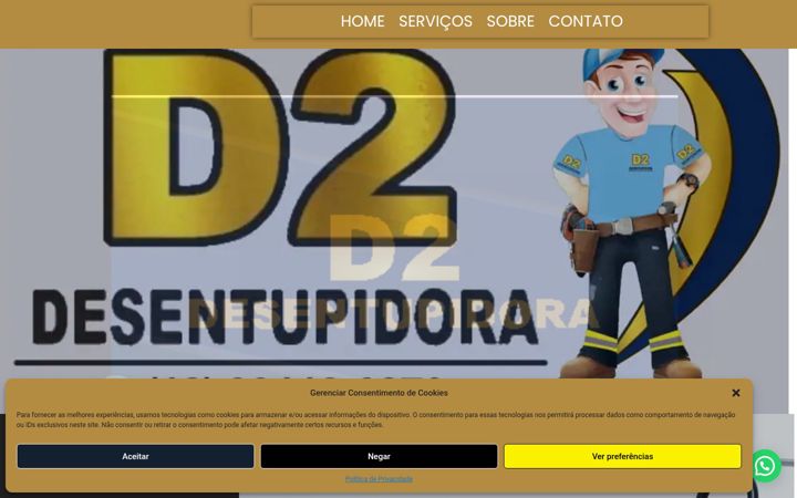 Screenshot of d2desentupidora.com.br