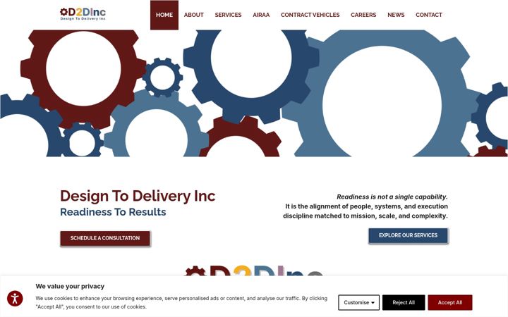 Screenshot of d2dinc.com