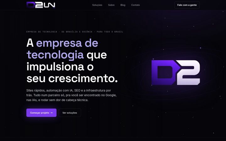 Screenshot of d2un.com.br