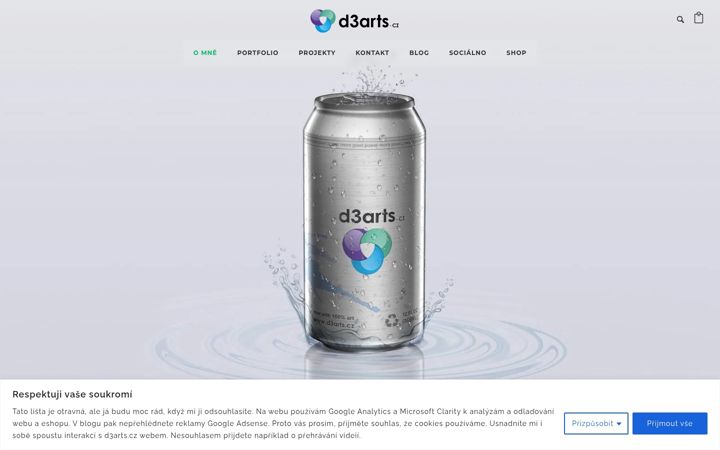 Screenshot van d3arts.cz