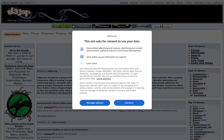 Screenshot von d3jsp.org