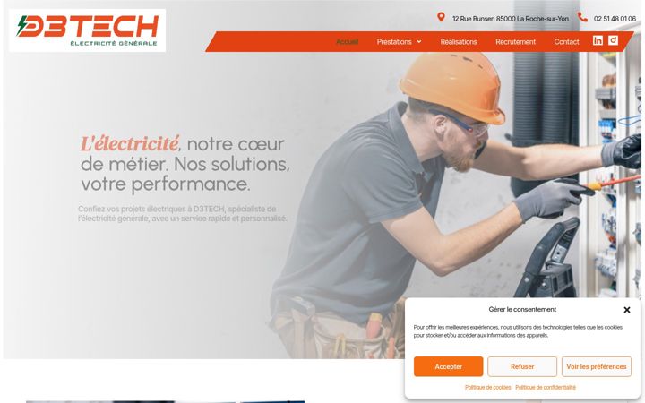 Skjermbilde av d3tech.fr