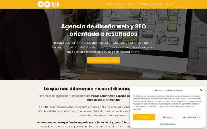 Screenshot of d4dcomunicacion.com