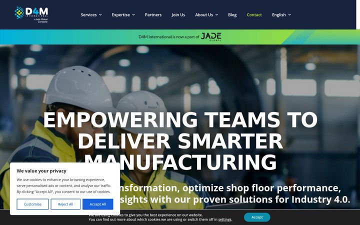 Screenshot of d4m-int.com