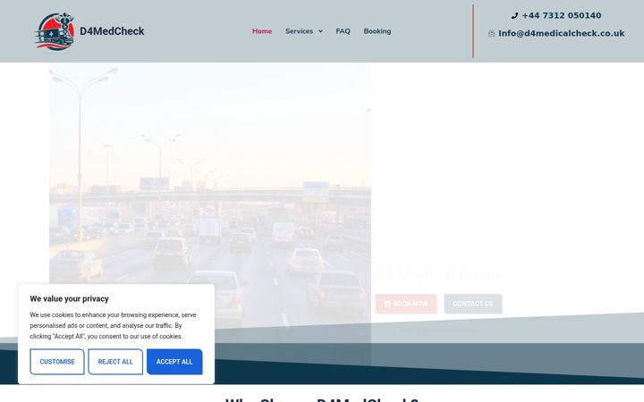 Screenshot di d4medicalcheck.co.uk