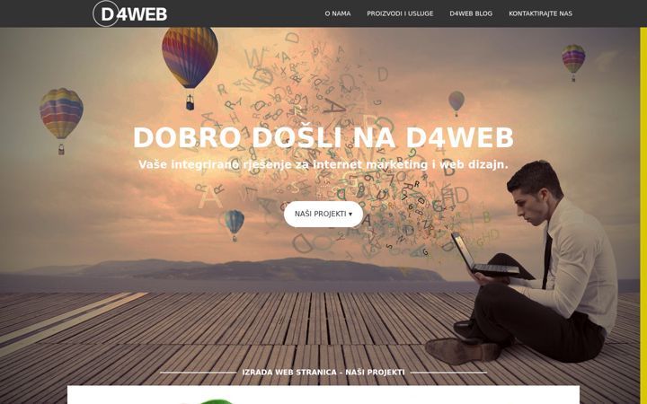 Snimka zaslona za d4web.com.hr
