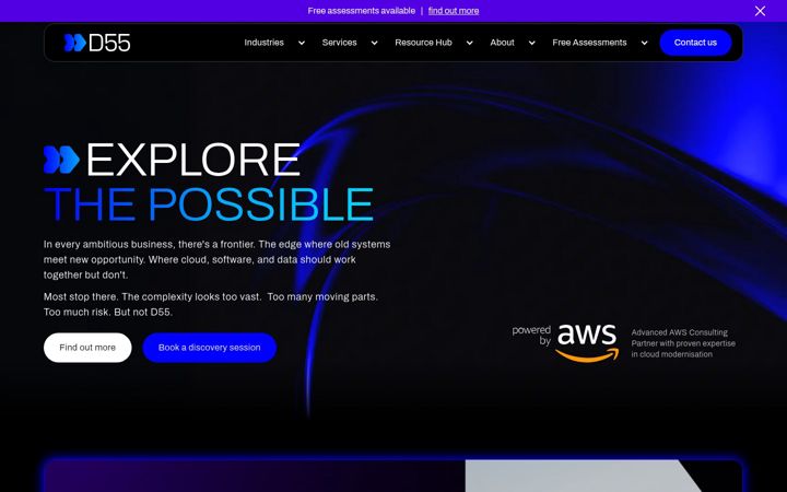 Screenshot di d55.co.uk