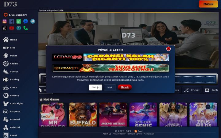 Screenshot of d73.net