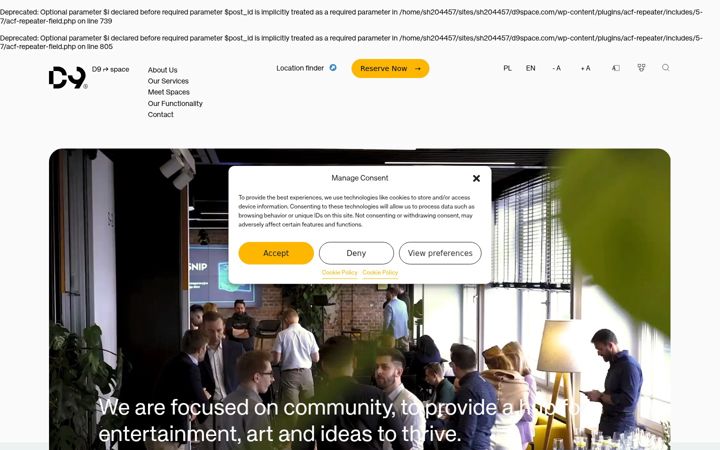 Screenshot of d9space.com