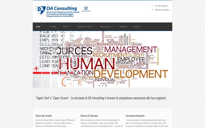Snímek obrazovky da-consulting.it