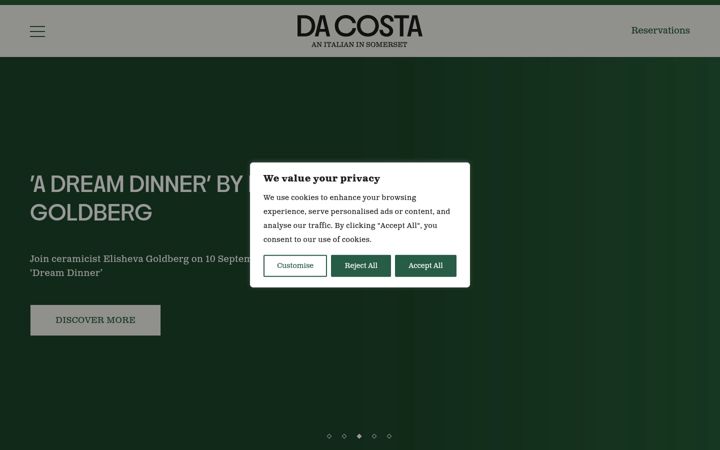 Screenshot di da-costa.co.uk