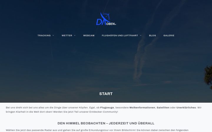 Screenshot of da-oben.de