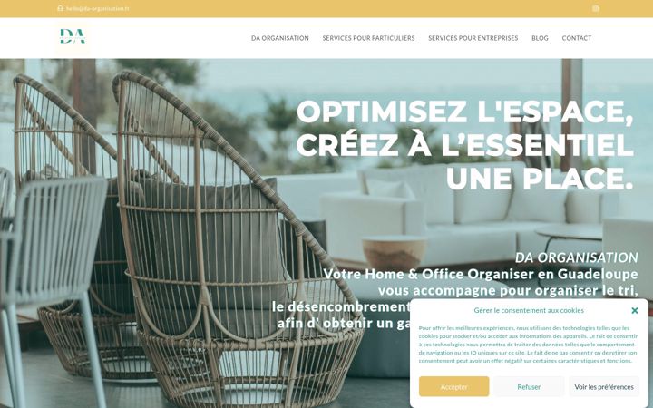Screenshot of da-organisation.fr