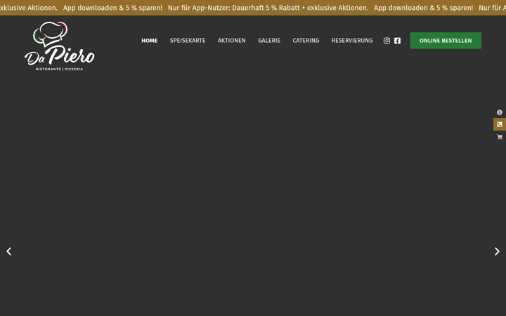Screenshot of da-piero-pizzeria.de