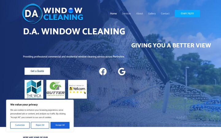 Screenshot di da-windowcleaning.co.uk