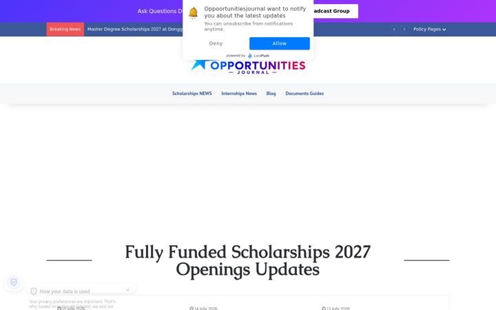 Screenshot of daadscholarship.com