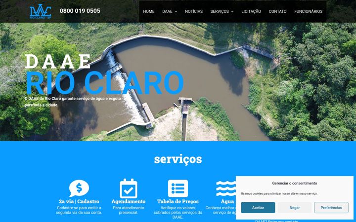 Screenshot van daaerioclaro.sp.gov.br