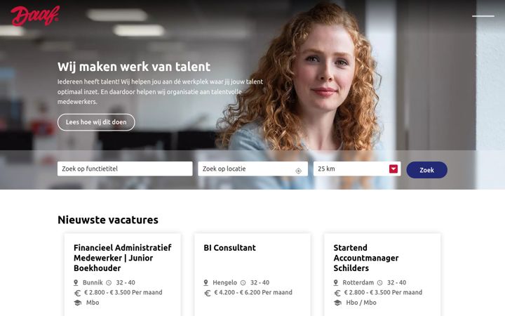 Skjermbilde av daaf.nl