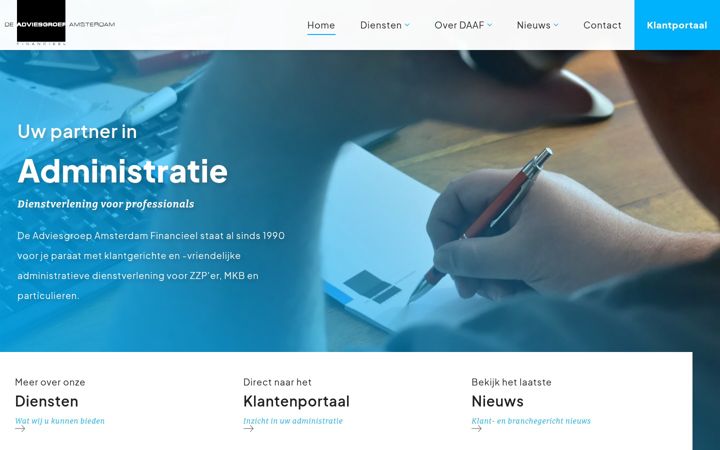 Skjermbilde av daafbv.nl